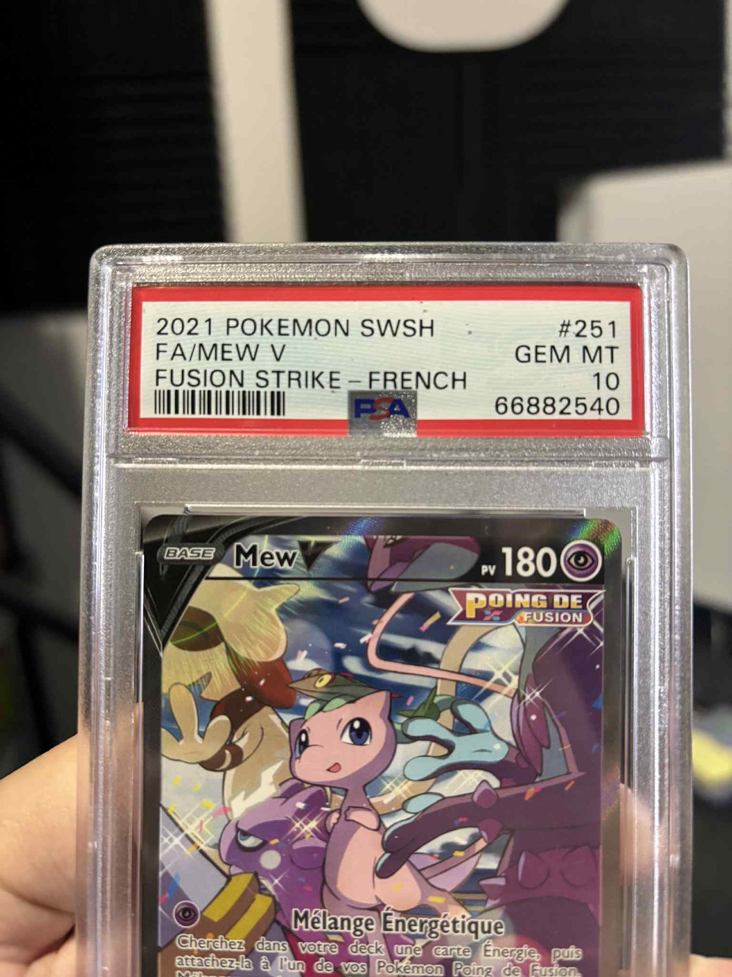 Mew V Alt PSA 10 Français | Poing de Fusion