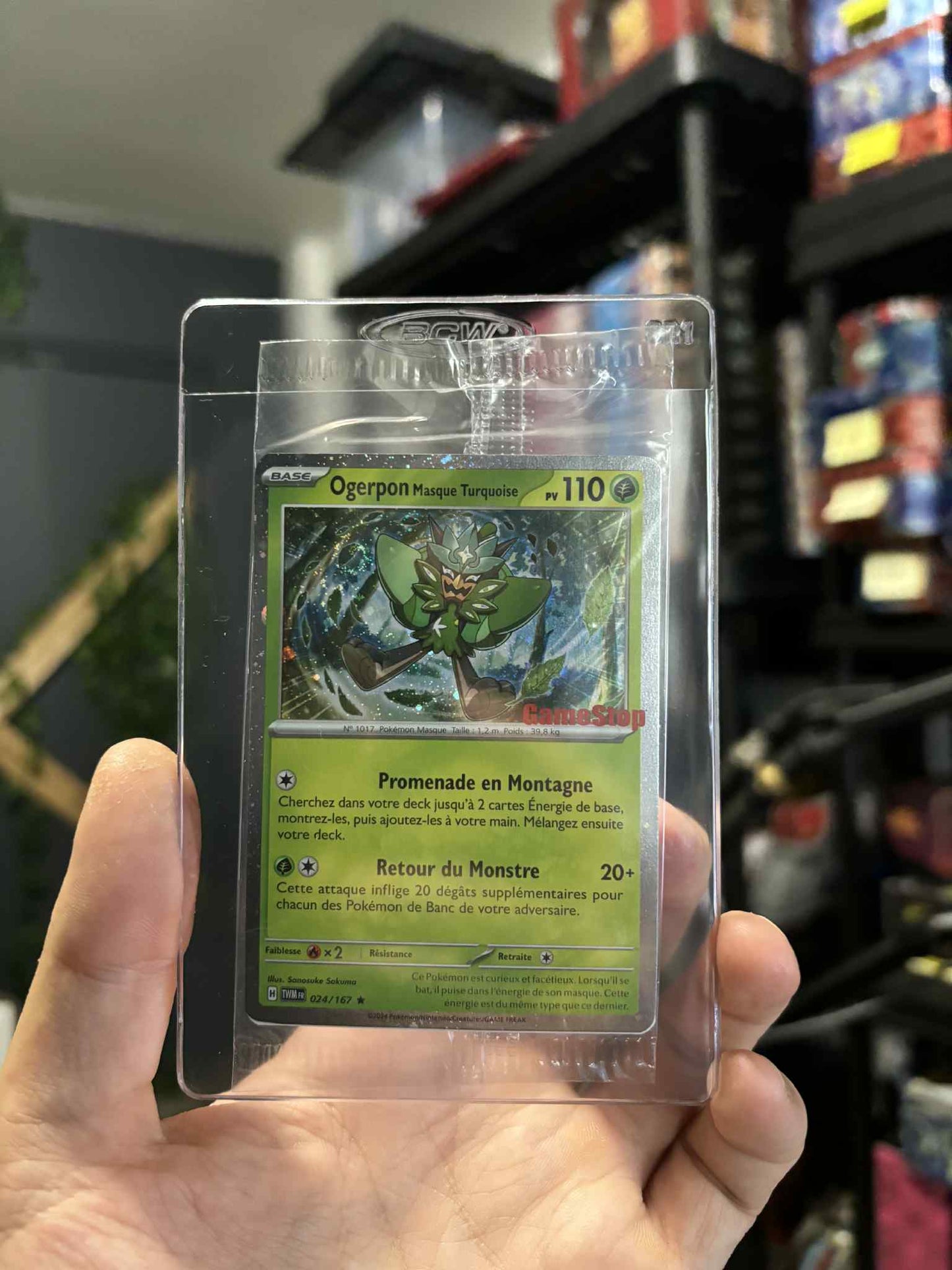 Ogerpon 024 Promo Français | Game Stop Stamp Exclu Canada [scellé]