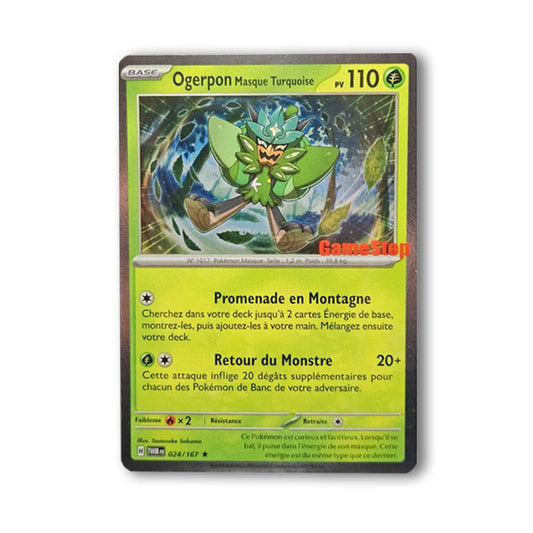 Ogerpon 024 Promo Français | Game Stop Stamp Exclu Canada [scellé]